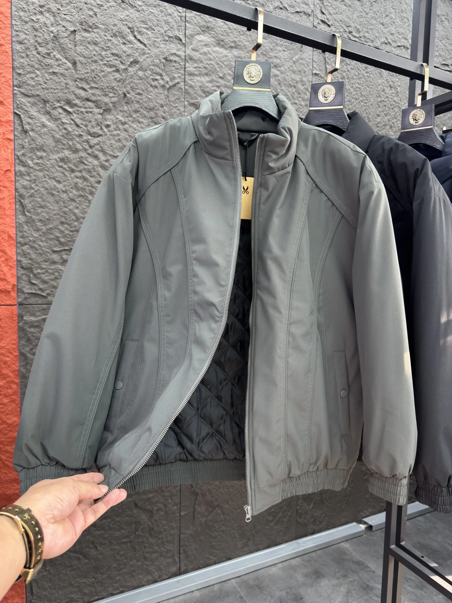 

Мужская модная куртка Svip из термоаккумулирующего хлопка с вышивкой, воротником-стойкой, удобная повседневная хлопковая одежда