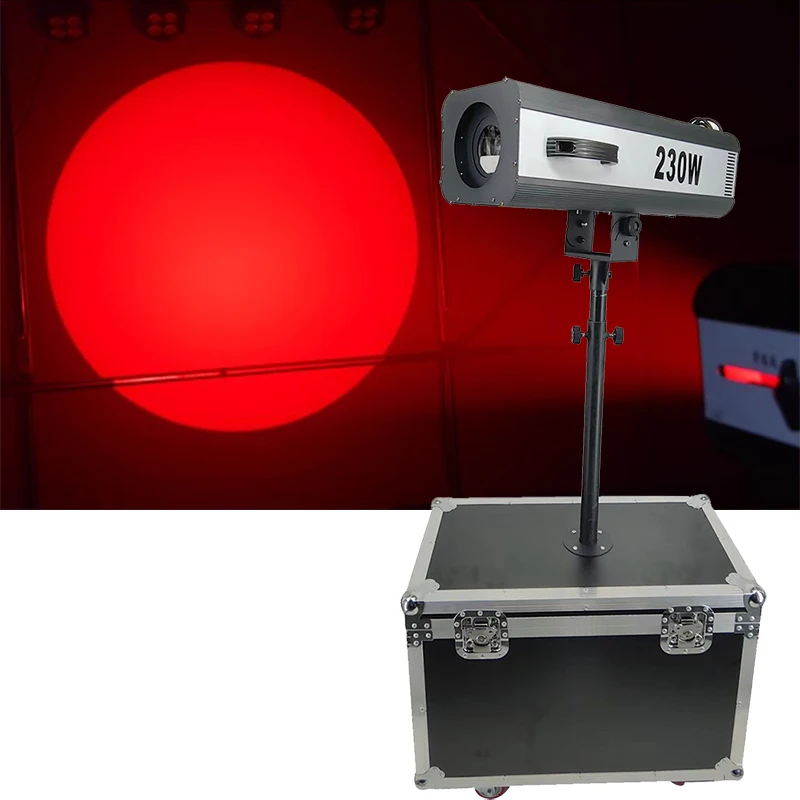 230W Follow Spot 7R Beam Light Double Focus Zoom Handle Work 5 Colors 5 Gobos For Wedding Disco Party