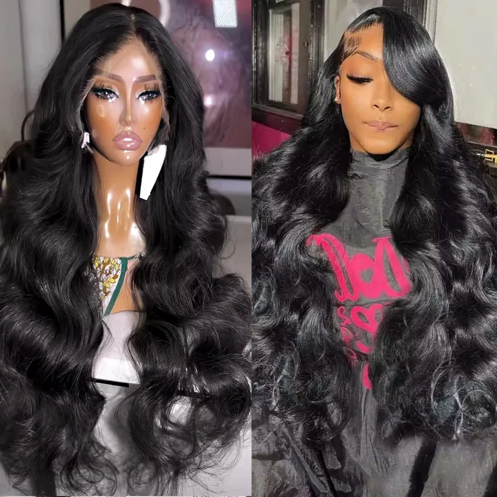 

Natural Black Body Wave Wig 360 Lace Frontal Human Hair Wig Natural Black Pre Plucked Human Hair Wigs 200 Density For Women