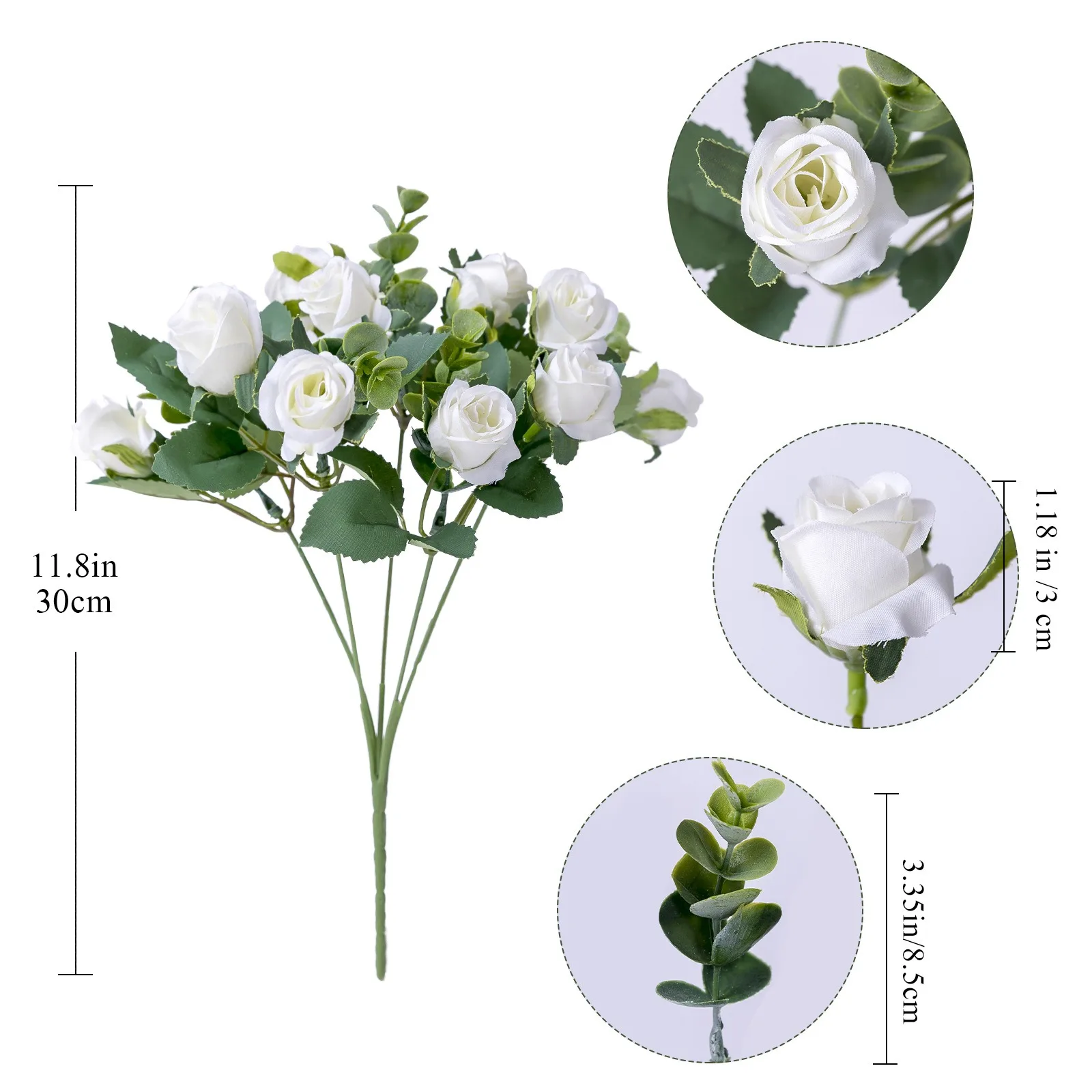 Rose Artificial Flowers Bouquet 30cm Fake Flower Home Room Table Bedroom Decor Garden Wedding Marriage Decoration Vase Ornaments image 6