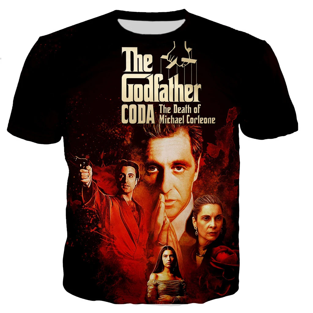 The Godfather Movie 3D Printed T-Shirts Men Women Fashion Streetwear Oversized Short Sleeve T Shirt Male Tees Tops Man Clothing