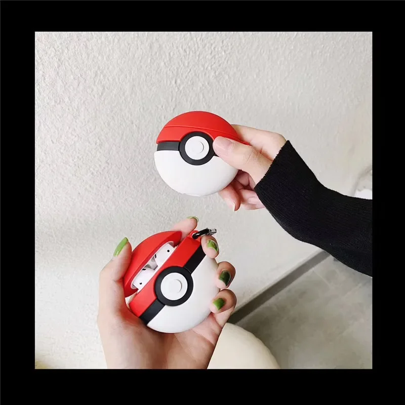 3D Cute Pocket Monsters Pokemon Poké Ball Earphone Case For Airpods 4 2 3 1 Pro 3 2 Wireless Bluetooth Headset Protective Cover