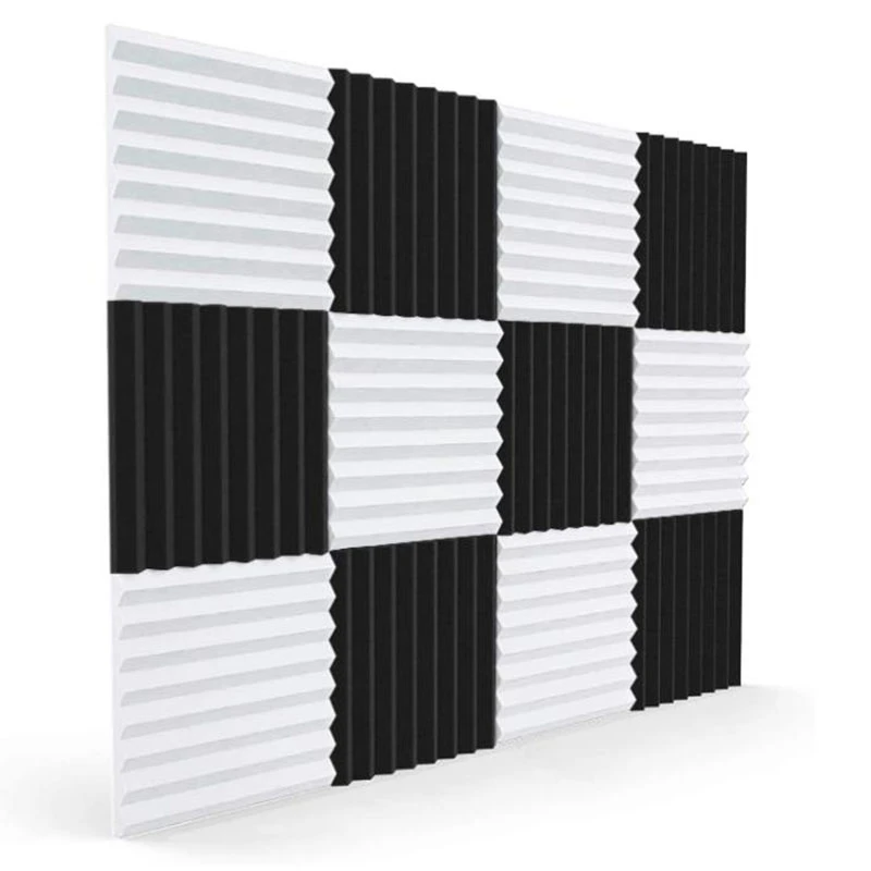 ABJN-12 Sztuk Pianek Akustycznych, Kliny Dźwiękochłonne, Podkładki Izolacyjne Dźwięku, Do Studia, Sufitu, Pokoju Gier, 2,5X30x30cm
