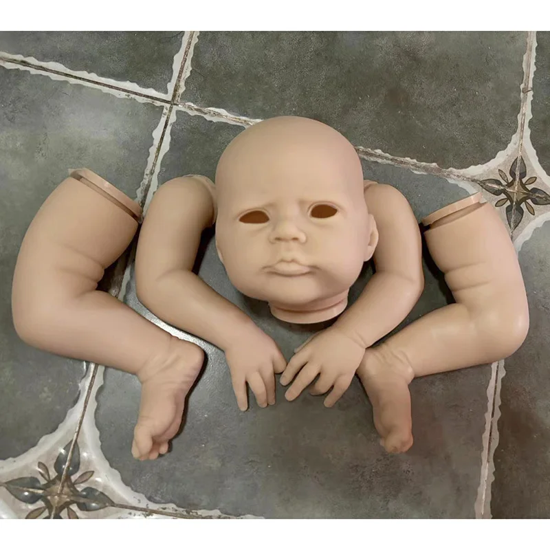 19 Inch Reborn Doll Kit Heron Already Painted Kits/Unpainted Blank Kits Lifelike DIY Doll Parts With Cloth Body for Collectible