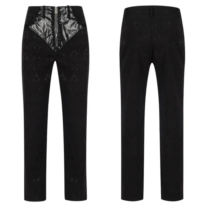 Fashionable Steam Punk Halloween Men's Pants Pure Color Uniform Suit Outer Trousers Trendy Ethnic Costume Stage Wear