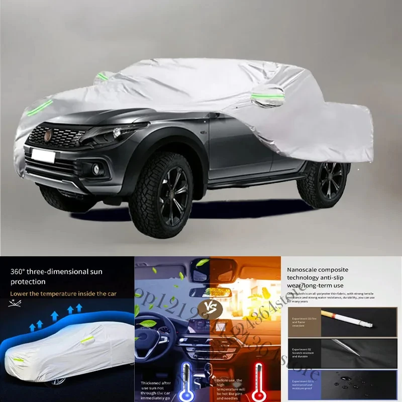 

For Fiat-Fullback-210T Auto Anti snow Anti dust Anti-uv Anti peeling paint And Anti Rainwater 210t Car cover protection