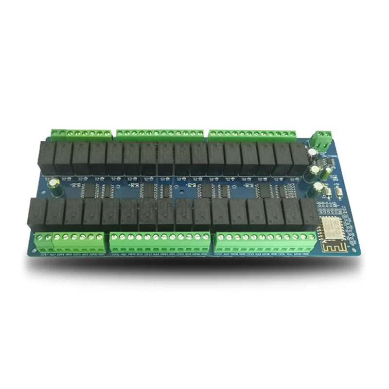 DC24V Power Supply ESP8266 Development Board WiFi 32-Way Relay Module ESP-12F Secondary Development Board HOT
