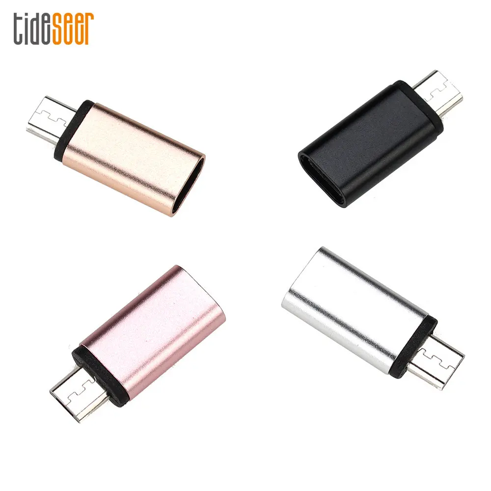 

500pcs Practical Type C Female to Micro USB Male Adapter Data Cable Connector Converter For Samsung S6 S7 Edge Android Phone