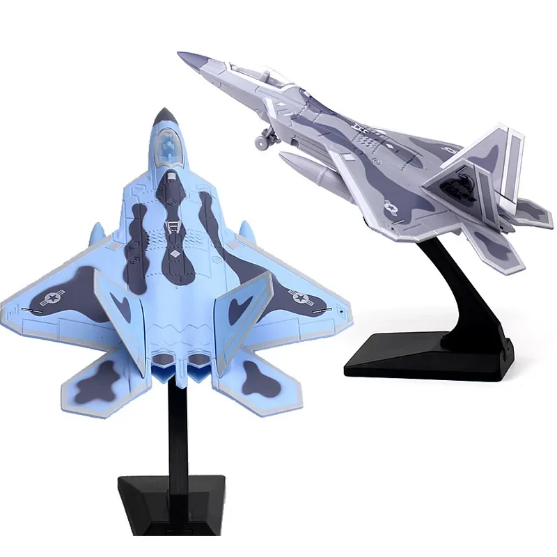 

F22 Cross border toy model alloy fighter aircraft aviation military aircraft model ornaments toy gifts with sound and light