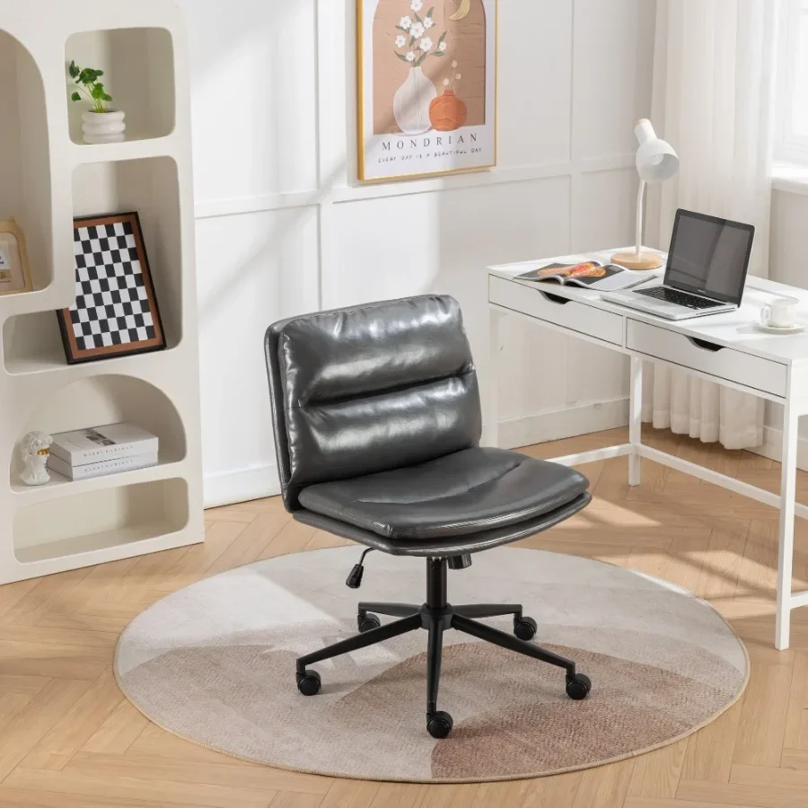 

Bizerte Adjustable Swivel Criss-Cross Chair Wide Seat/ Office Chair/Vanity Chair Gray