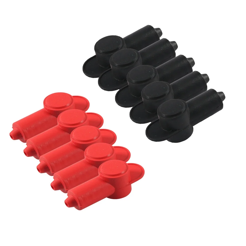 Fire Resistant Silicone Battery Terminal Covers 5 Pairs Insulation Sleeves for Secure and Safe Battery Terminal Usage