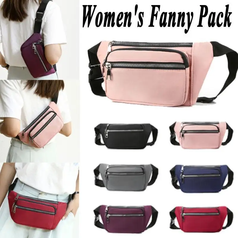 2024 Oxford Cloth Waist Bag Zipper Chest Bag Sport Travel Girl Belly Pocket Hip Bum Bag Fashion Phone Fanny Pack for Women