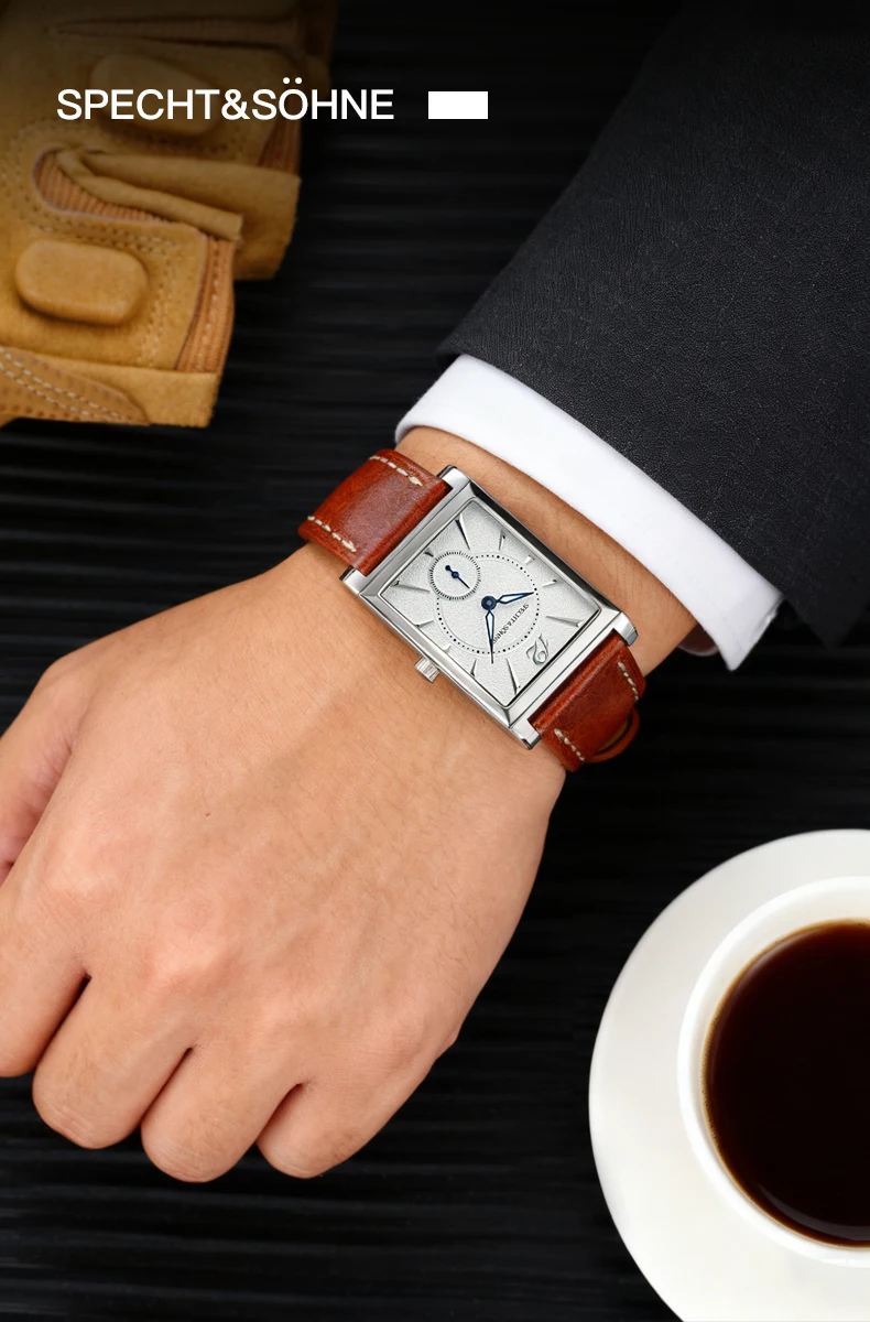 Specht & Söhne 2025 New fashion Square Watch For Men Chronograph