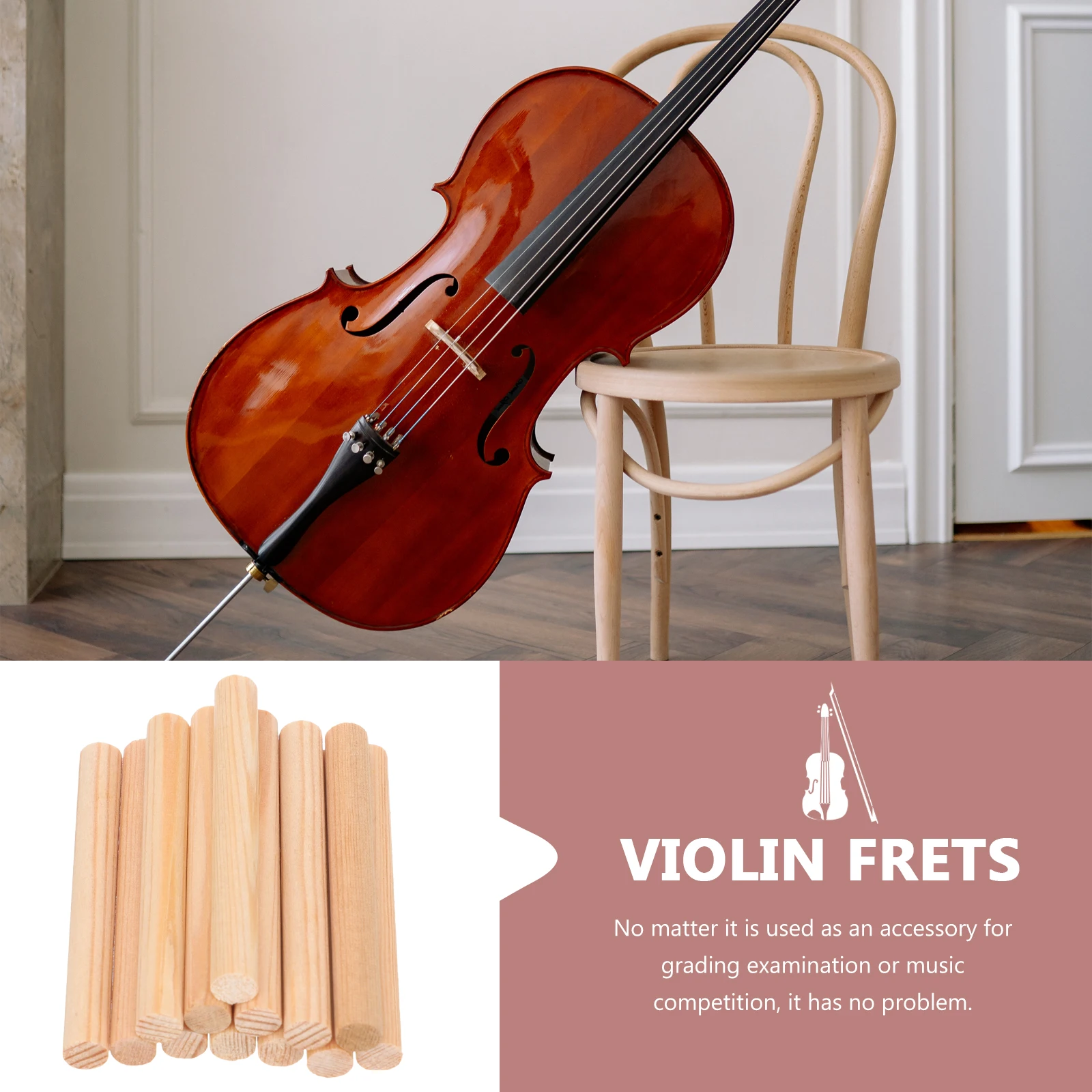 

12pcs Sound Column Violin Accessories Natural Wooden Post Durable Stable Installation Musical Instrument Supplies Replacements