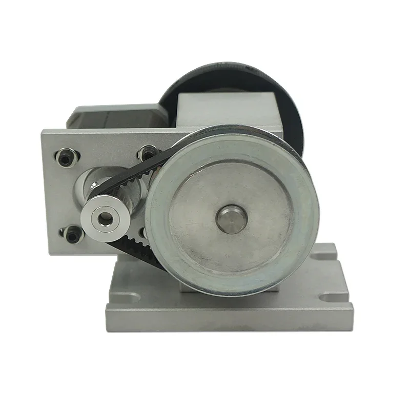 Rotary Axis and Tailstock  A Axis Rotary Axis with 4 Jaw Chuck 65mm Center Height 54mm for Woodworking Parts DIY 4th Chuck