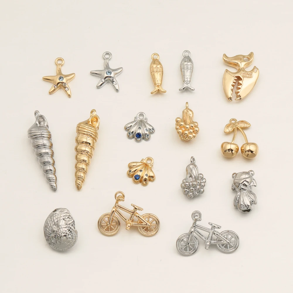 

Cordial Design 50Pcs Copper Pendant/Jewelry Findings & Components/DIY Charms Accessories/Hand Made/Genuine Gold Plating #194351