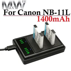 1400mAh NB 11L Battery Charger With NB11L NB-11L Battery Set For Canon SX410 is SX420 is Lxus 182 IXUS 240 HS A2300 is Battery