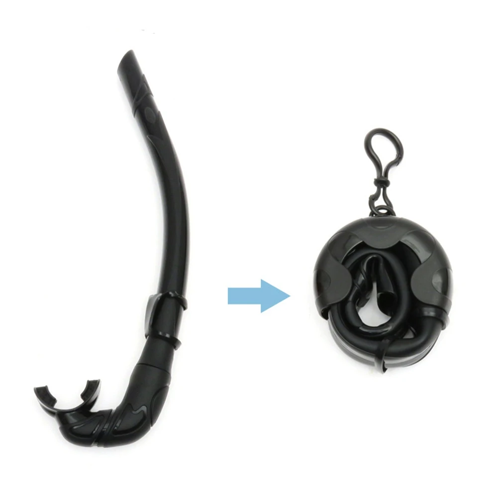 Silicone Foldable Snorkel Tube Snorkel Women Men Roll Up Snorkel Wet Breathing Tube for image 4