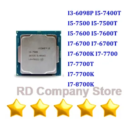 Utilizzato I3-6098P I5-7400T I5-7500 I5-7500T I5-7600 I5-7600T I7-6700 I7-6700T I7-6700K I7-7700 I7-7700T I7-7700K I7-8700K BGA