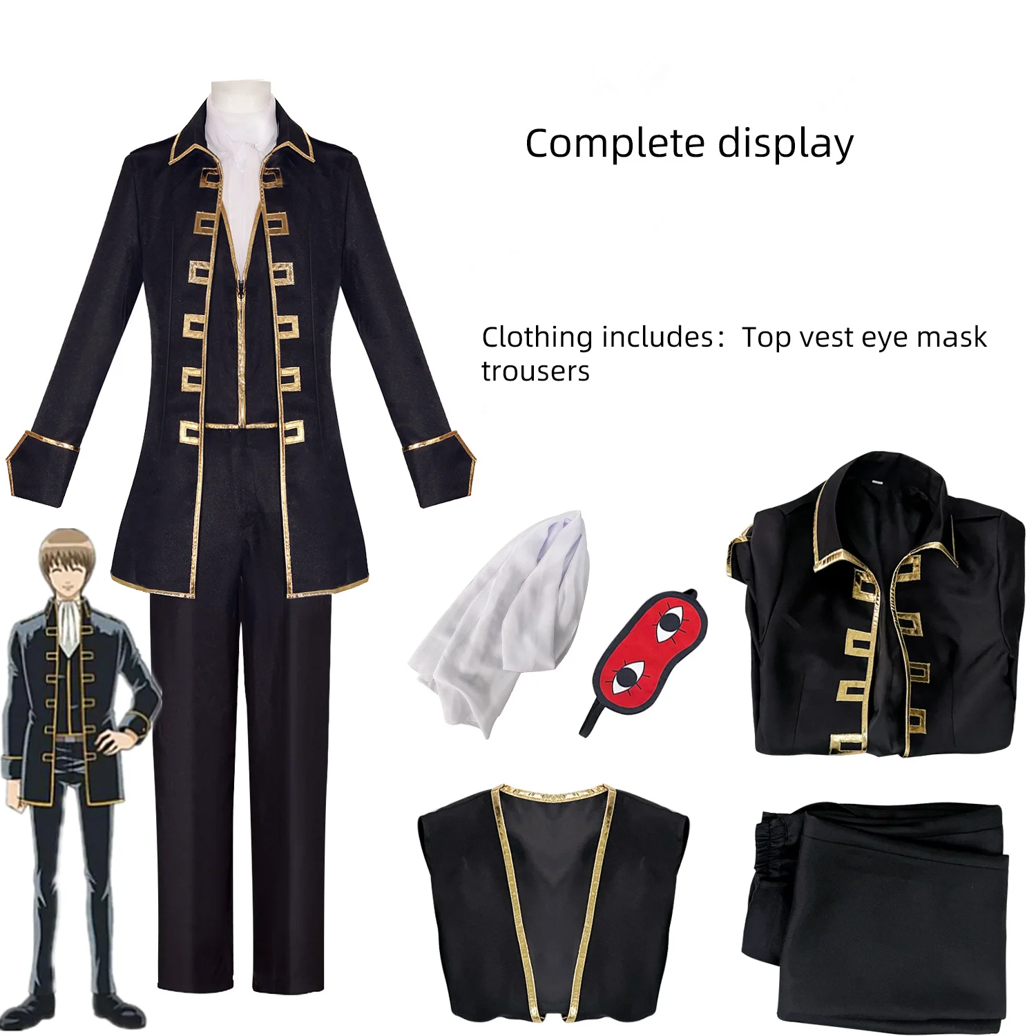 Cosplay Shinsengumi Costume Silver Soul Okita Sougo Uniforms Suits Outfits Anime Cosplay Costume for Halloween Costumes