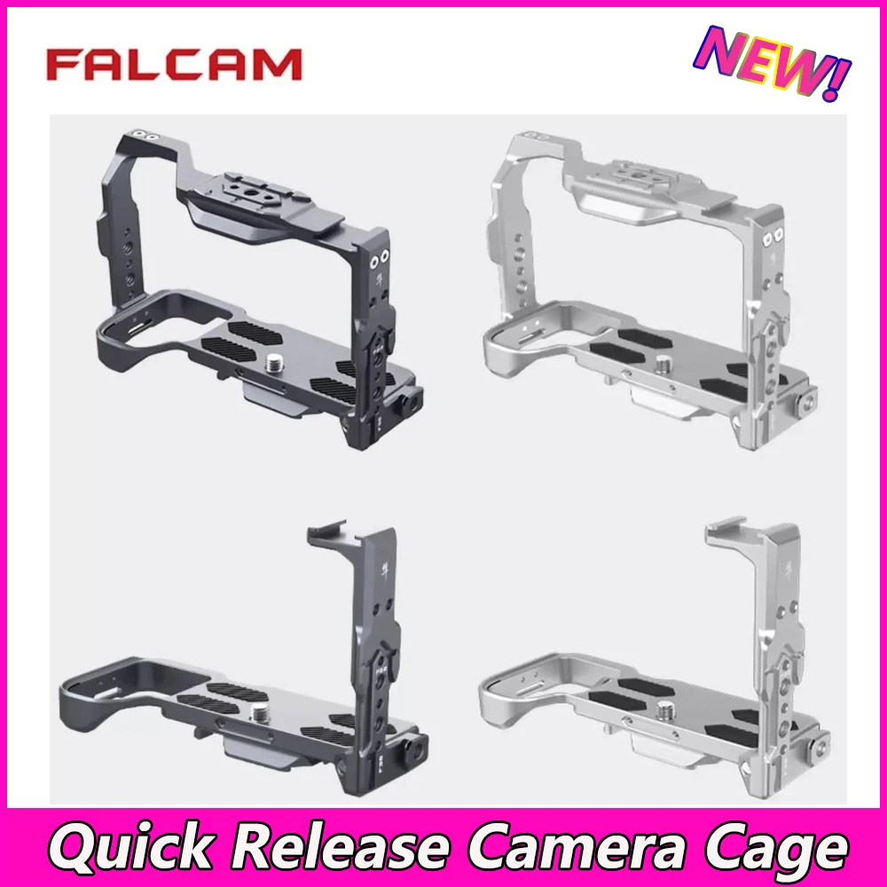 

FALCAM F22 F38 F50 Quick Release Camera Cage Full Camera Cage L-Bracket Plate L-Shape Bracket for Sony ZV-E1 Camera