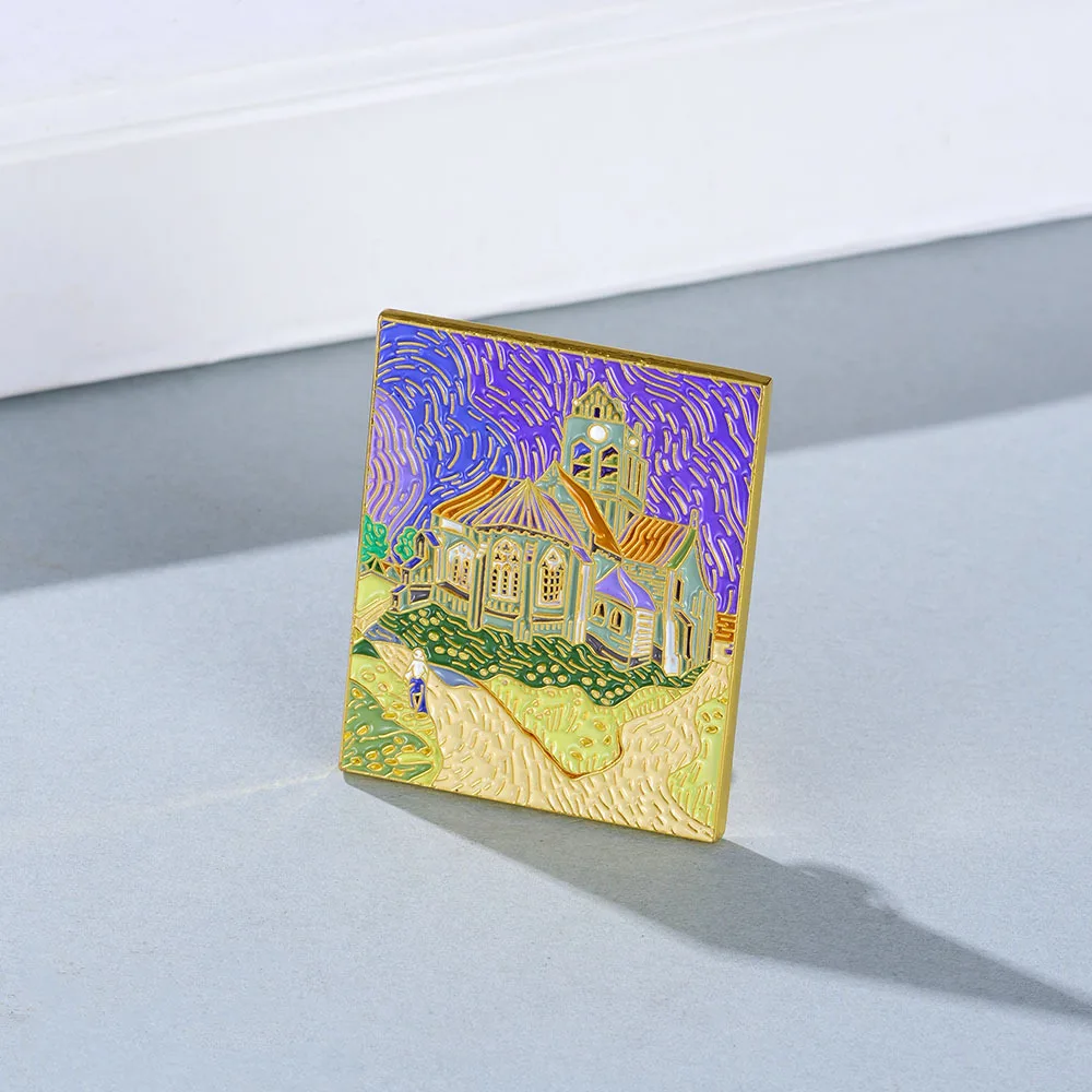 الكرتون الفن الكنيسة الرجال النساء بروش للملابس لطيف لينة المينا دبوس شارات التلبيب دبابيس لحقيبة الظهر مجوهرات الزينة