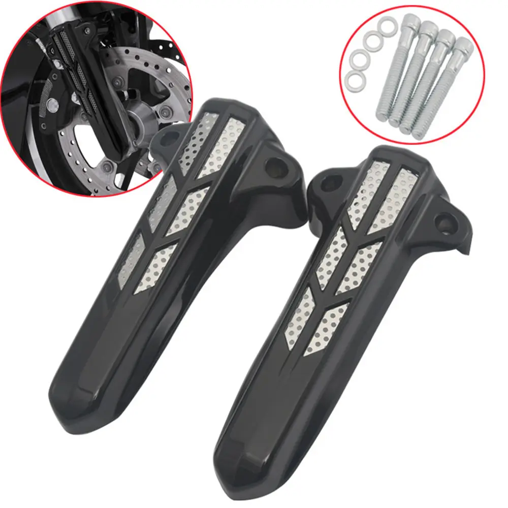 

Motorcycle Front Fork Mesh Cover Guard Fit For Harley Electra Glide Road King Street/Road Glide Ultra Classic Limited Flh Black