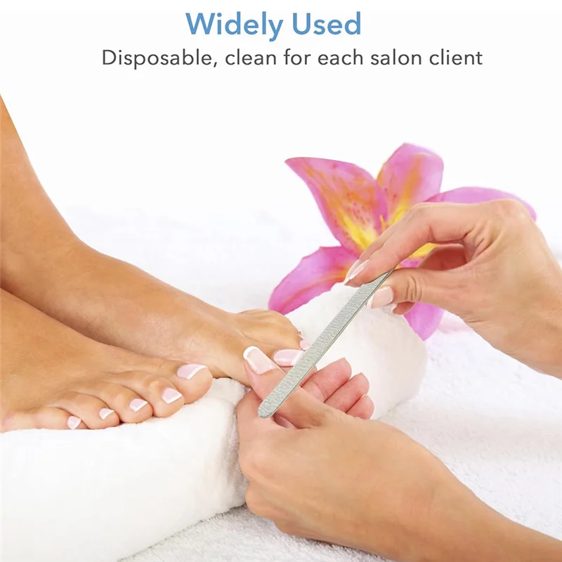 

Nail File Replaceable Emery Boards, For Salon, 50 Pcs + 1 Metal Board Set Reusable Peel And Stick Nail Files