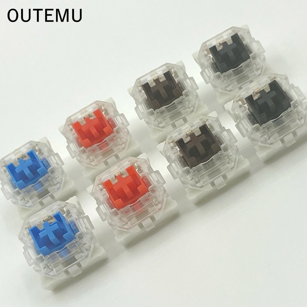 OUTEMU GTMX  Low Profile Switch Black Red Blue Brown 3Pin Half-height Switch For Super Thin Mechanical Keyboard Tactile Linear