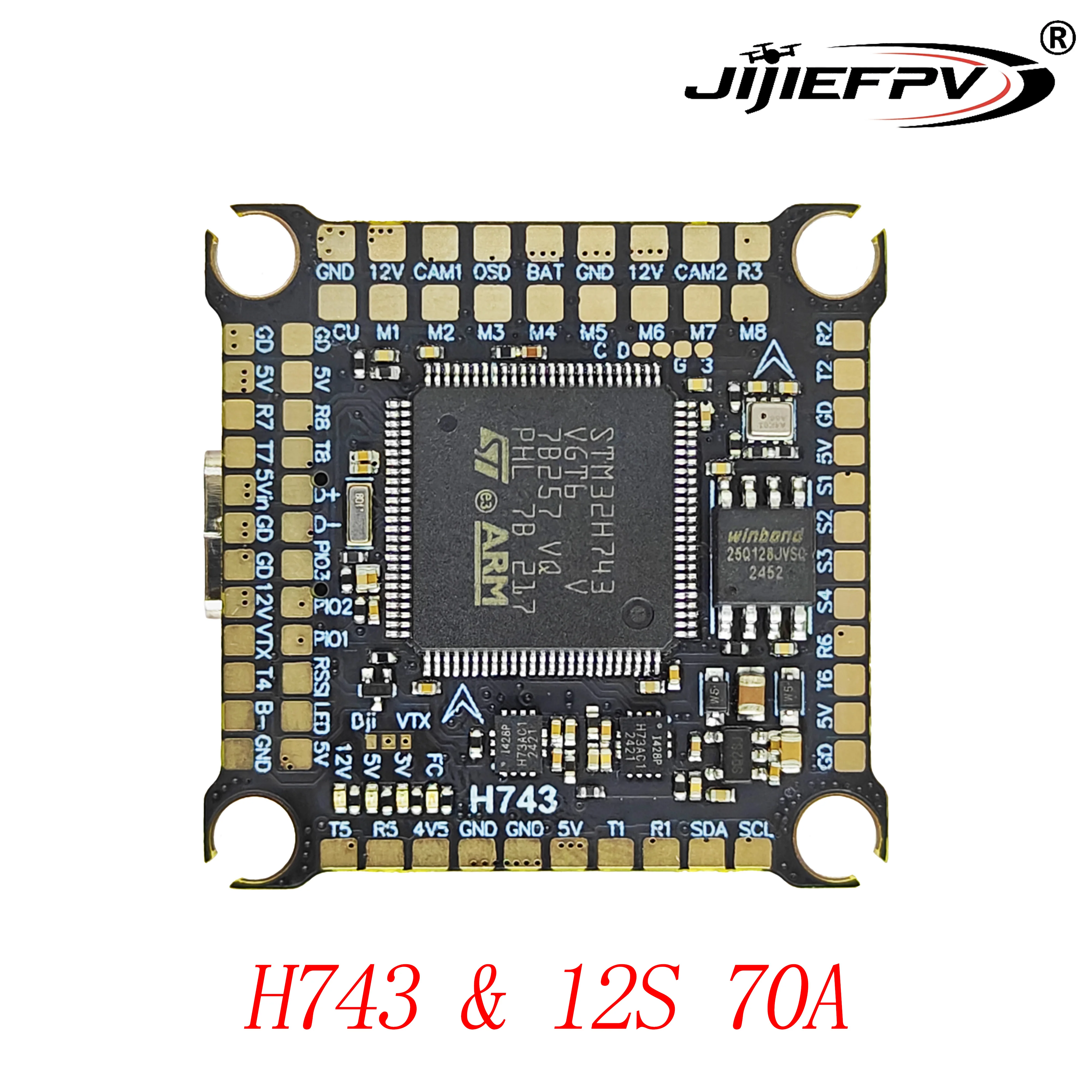 

JIJIE H7 H743 FC Flight Contorller stack 12s 70A 4in1 ESC Support BetaFlight Ardupilot For DJI RC FPV freestyle Drone DIY Parts