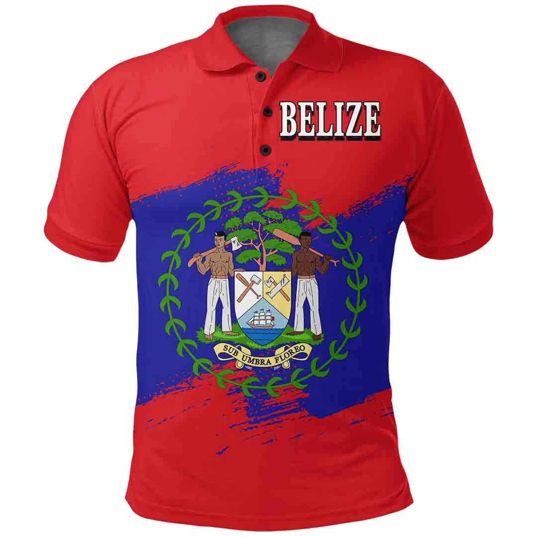 Belize Flag Map 3D Printed Polo Shirts For Men Clothes Fashion Country POLO Shirt National Emblem Short Sleeve Male Streetwear