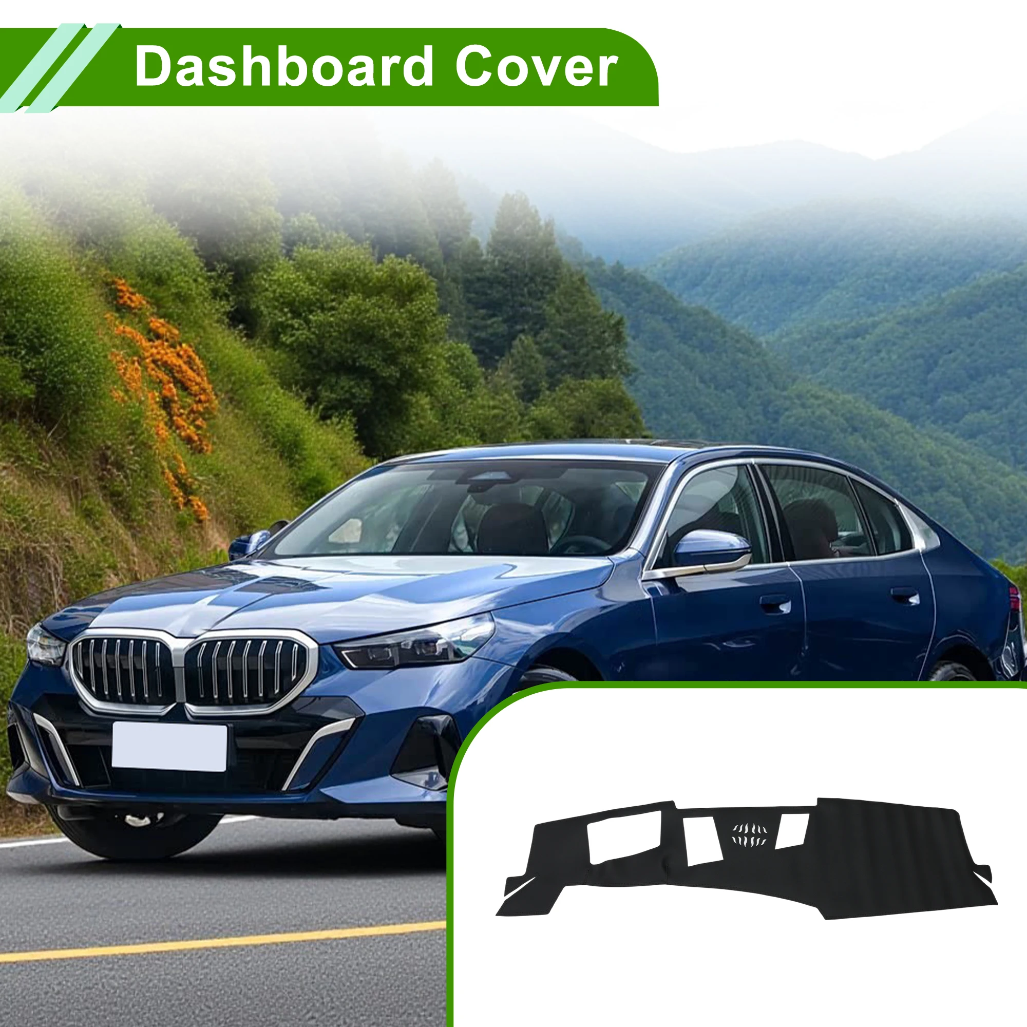 

UXCELL Dashboard Cover for BMW 5 series With HUD 2024 Black 1Pc Sunshield Protector Pad