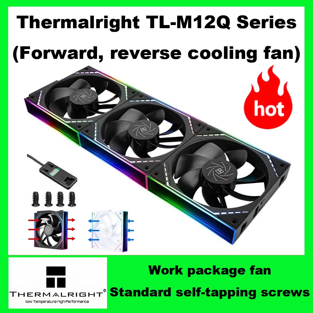 

НОВЫЙ вентилятор охлаждения корпуса компьютера Thermalright TL-M12Q x3, беспроводное сращивание/рама бесконечности/3 в 1/высокопроизводительный вентилятор