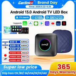 Carlinkit ai box android 13 led sem fio android auto & carplay caixa de tv inteligente qcm6225 suporte youtube netflix acessórios do carro