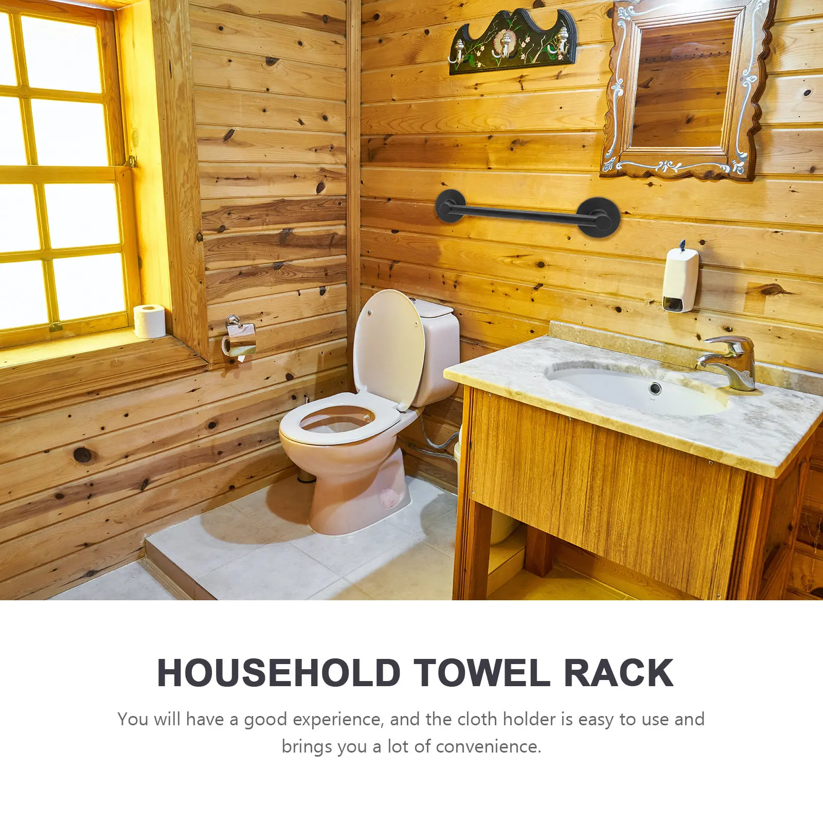 

1Pcs Bathroom Towel Rack Space Aluminum Alloy No Punching Wall Mounted Towel Holder Heavy Duty Multi Function Hanging Storage