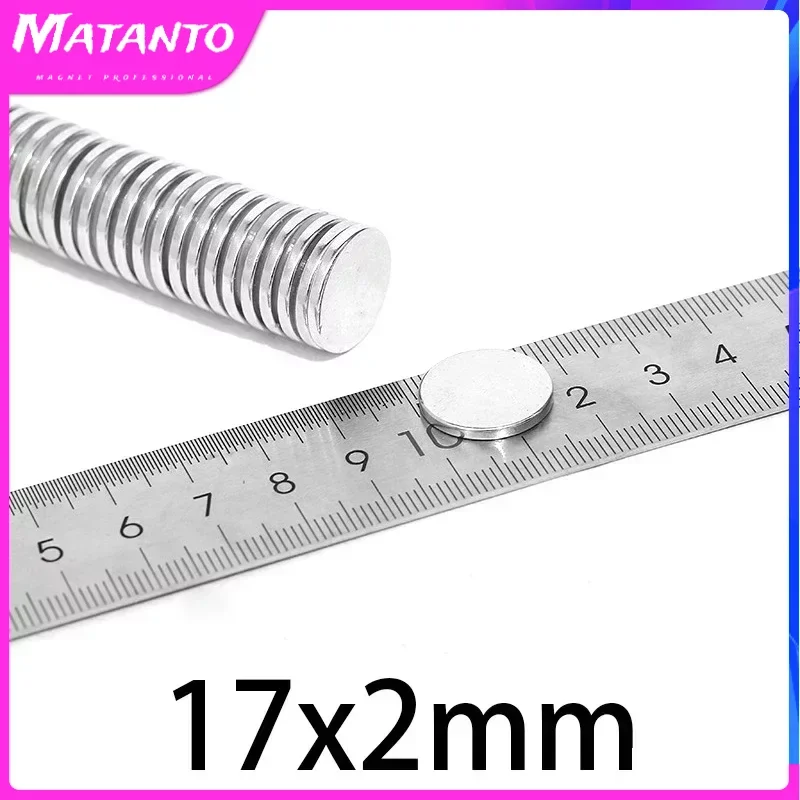 

50/100Pcs 17x2mm Disc Neodymium Super Strong Magnet N35 Rare Earth Neodymium Iron Boron Iron Boron Magnet