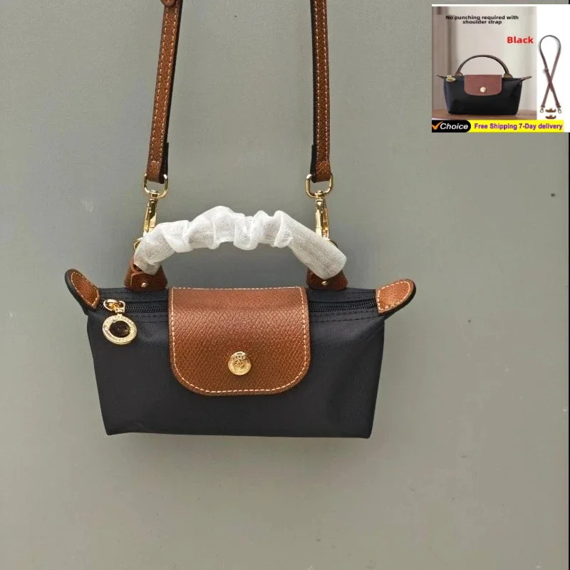 Roti Pangsit Nilon Mini Tidak Berlubang, Tas Bahu Wanita, Multifungsi, Roti Bahu, Musim Semi dan Musim Gugur