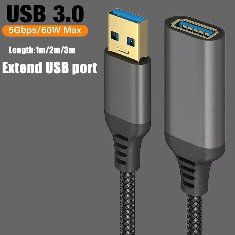 High Speed USB 3.0 Extension Cable Type A Male to Female Extender For Pen Flash Drive TV Car USB 3.0 Data Charger Extension Wire
