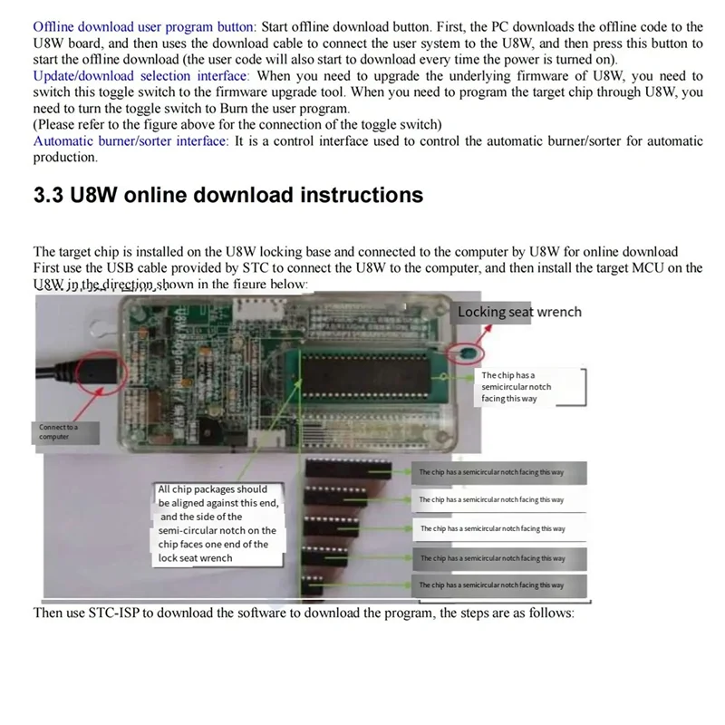 

-A25M U8W Programmer STC Downloader Microcontroller Burner Burner Offline/Online Download