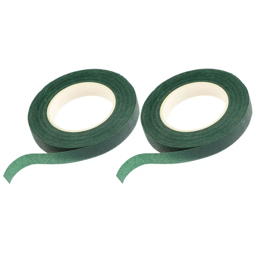 2 Rolls Green Floral Wrapping Tape Stretchable Flower Stem Tape DIY Bouquet Stem Arrangement DIY Floral Arrangement
