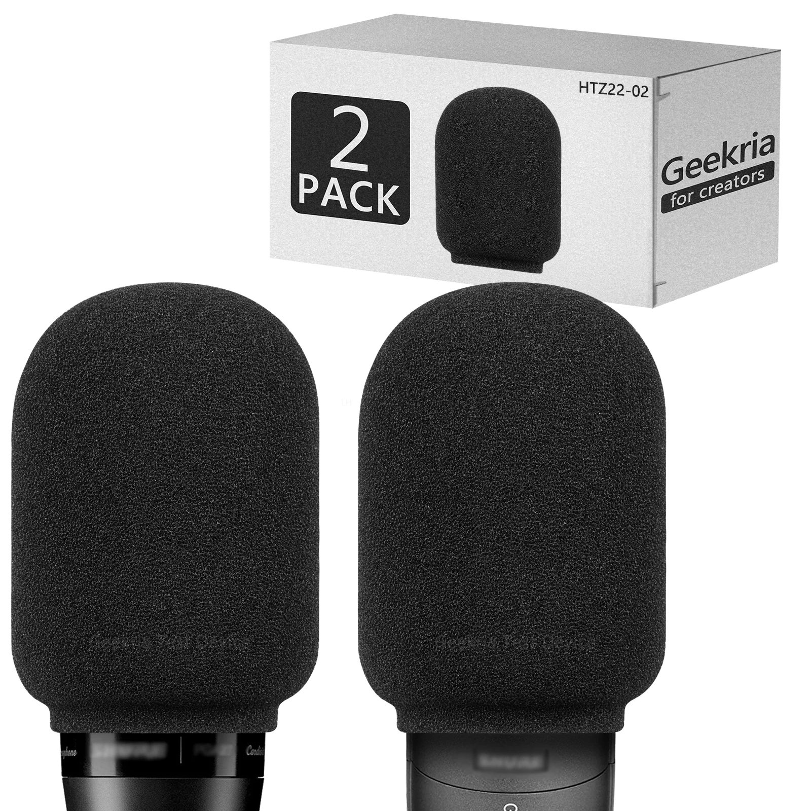 Geekria for Creators Foam Windscreen Compatible with Shure SM7B, PGA27, SM27 Microphone Antipop Foam Cover, Mic Wind Cover