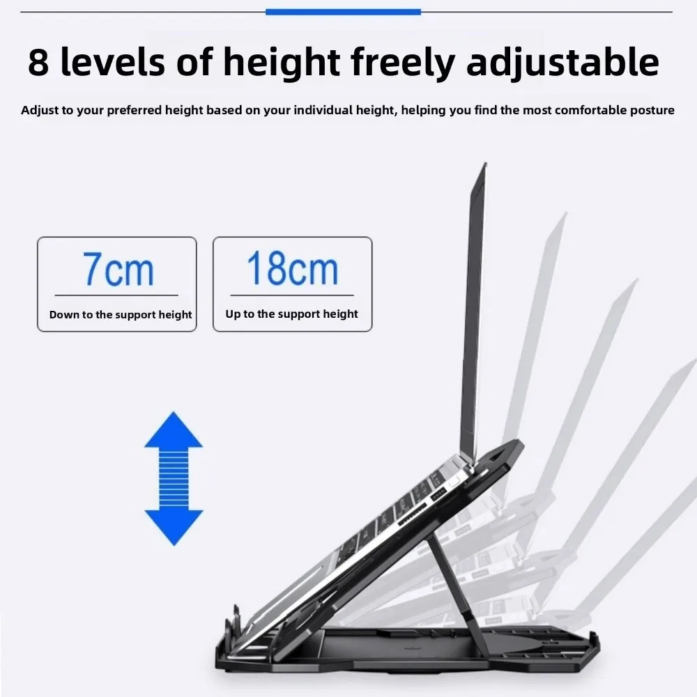 

Черно-белый охлаждающий кронштейн для ноутбука, регулируемый складной кронштейн, держатель для ноутбука, аксессуары, нескользящая основа, подставка для ноутбука