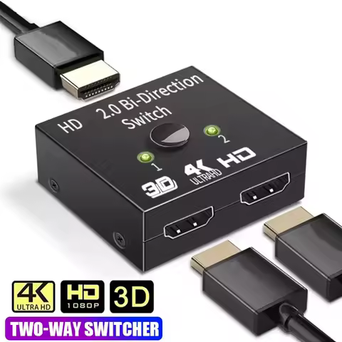 HDMI-Compatible Switch Bi-Direction 2.0 HDMI Splitter 1x2/2x1 Adapter 2 in 1 out Converter for PS4 XBox TV Box HDMI 4K Switcher