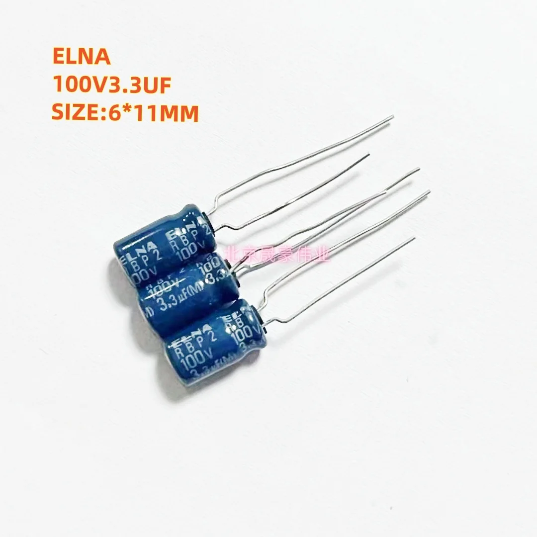 20pcs  100V3.3UF ELNA Blue Non Polar Electrolytic Capacitor RBP2 3.3UF/100V