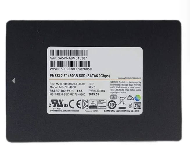 

For PM883 MZ7LH480HAHQ-00005 MZ-7LH4800 480G SSD SATA 6.0Gb