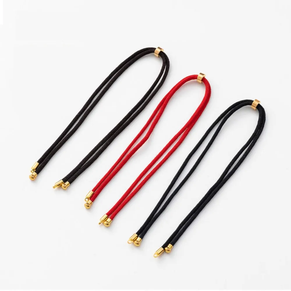 

1/5/10 шт. регулируемый нейлоновый браслет из веревки, регулируемая оплетка, разъем для цепочки на шею, сделай сам, ювелирные аксессуары ручной работы