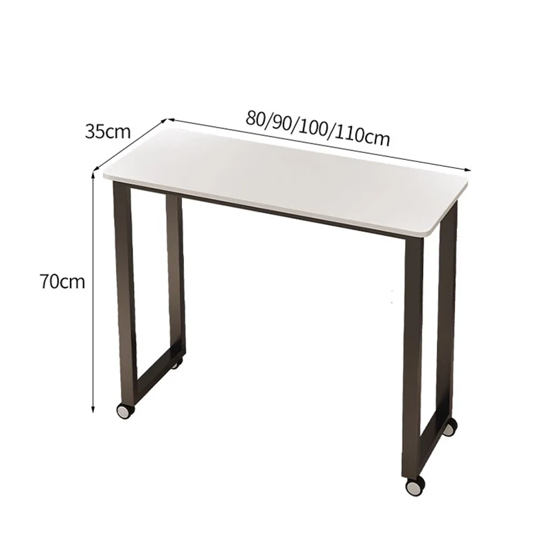 Mobile Nail Table Dedicated Single-layer Nail Table With Wheel Simple Mesa De Manicura Portátil Beauty Salon Furniture