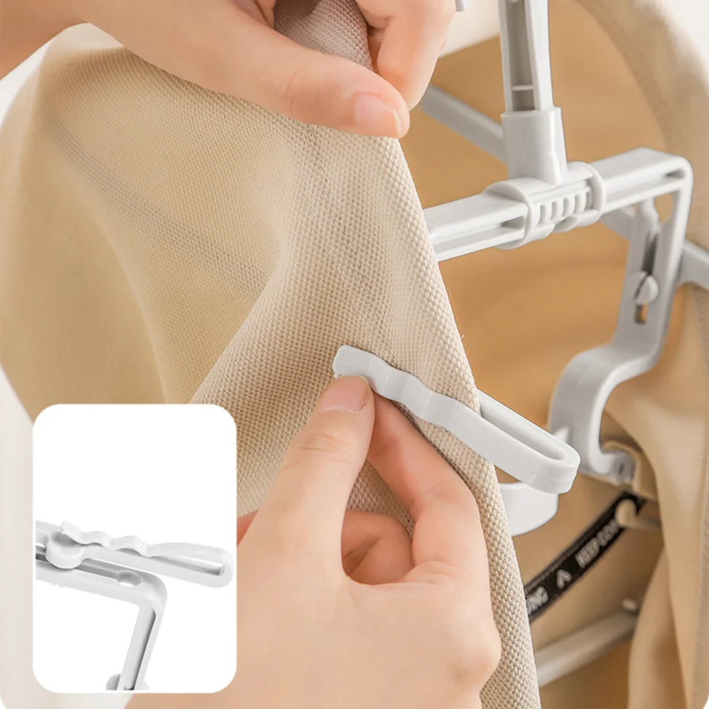 Multifunctional Foldable Hoodie Clothes Hanger Retractable Anti-skidding Clotheshorse Home Sweater Windproof Drying Rack