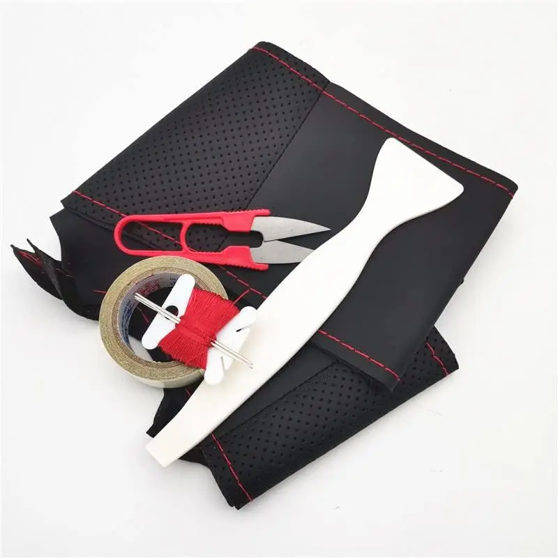 DIY Sewing Car Steering Wheel Cover for Toyota RAV4 2013-2018 Corolla 2014-2018 view 5