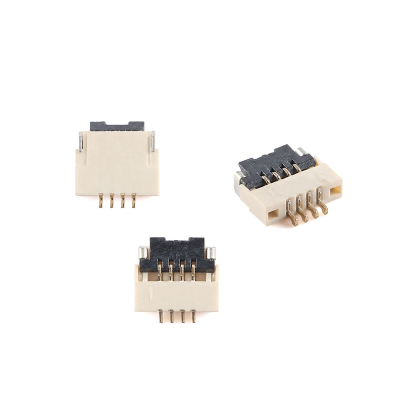 10Pcs FFC/FPC connector 0.5mm-1.0H 4-40P front flip cover gold-plated Pitch 0.5mm, flat wire socket, double connection